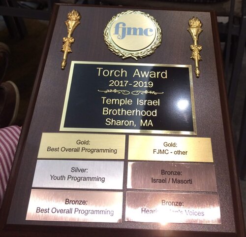 Torch Award 2019 plaque